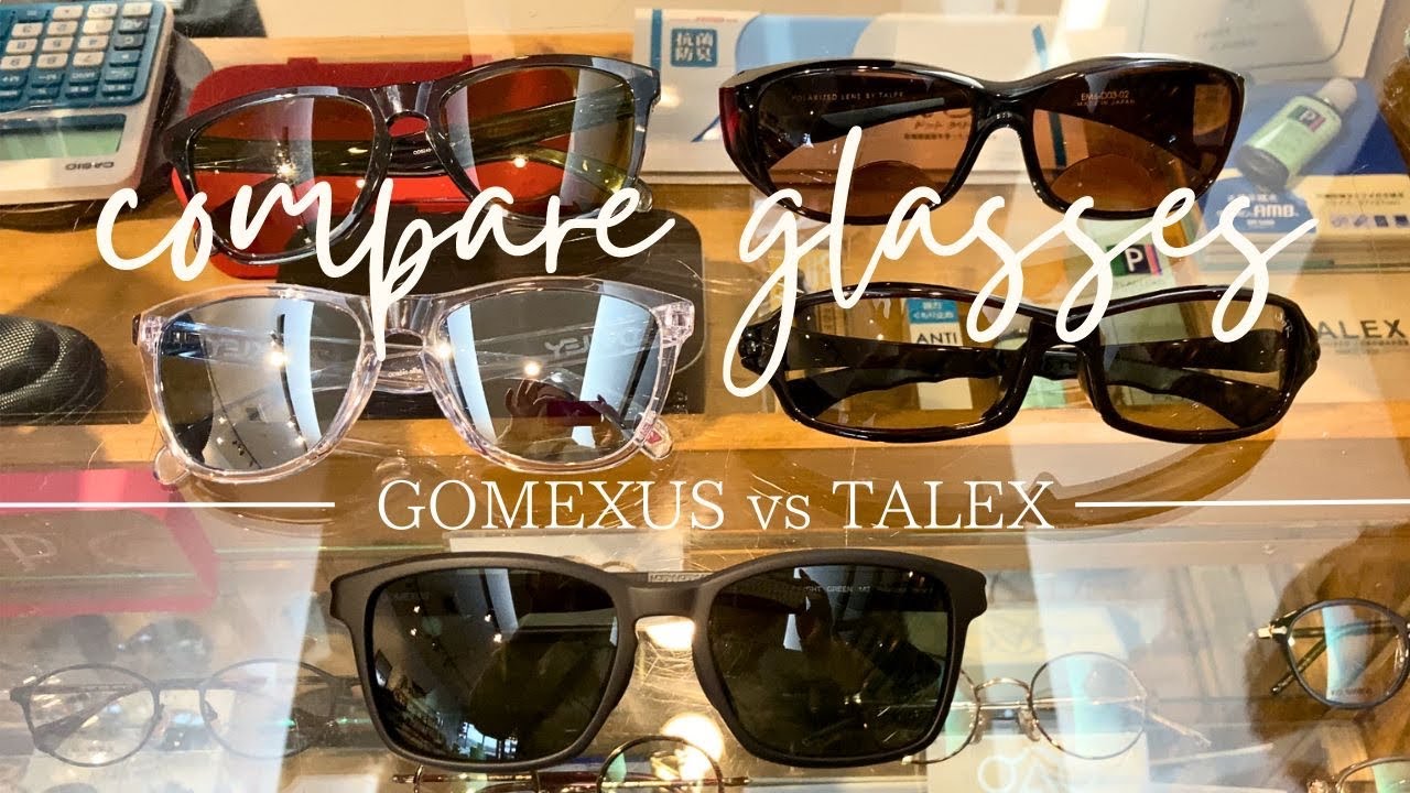 TALEXとGOMEXUSの偏光サングラスを比較する動画のサムネイル